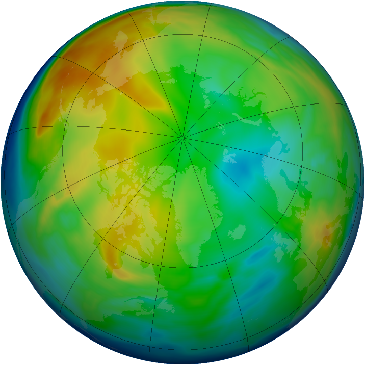 Arctic ozone map for 29 December 2005